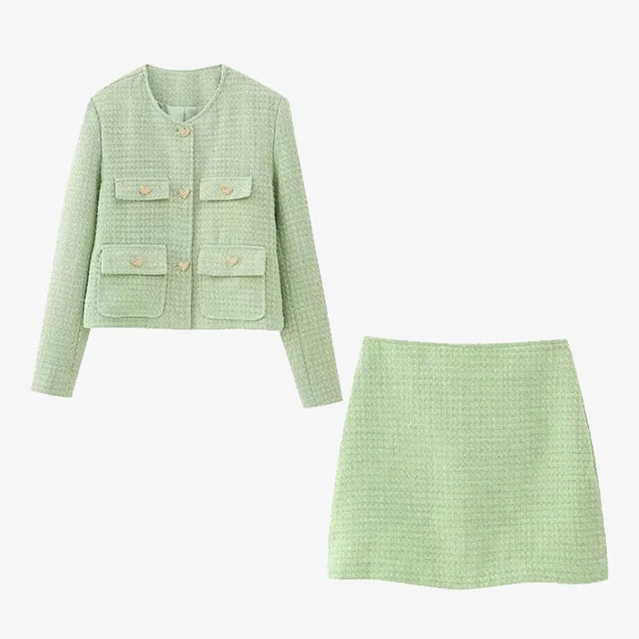 Klassieke Tweedelige Jurk voor Vrouw Vintage Stijl
