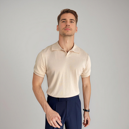 Klassieke Heren Polo Shirt van Masimo → Masimo Heren Polo Shirt Klassiek Wit