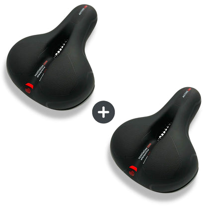 Ergonomisch Fietszadel met Gel-Demping - Comfortzadel voor Langere Fietstochten - Ademend en Drukverlagend - Universele Pasvorm