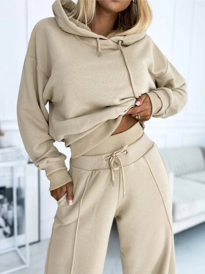 Dames Hoodie Set met Joggingbroek - Comfortabele Lounge Set
