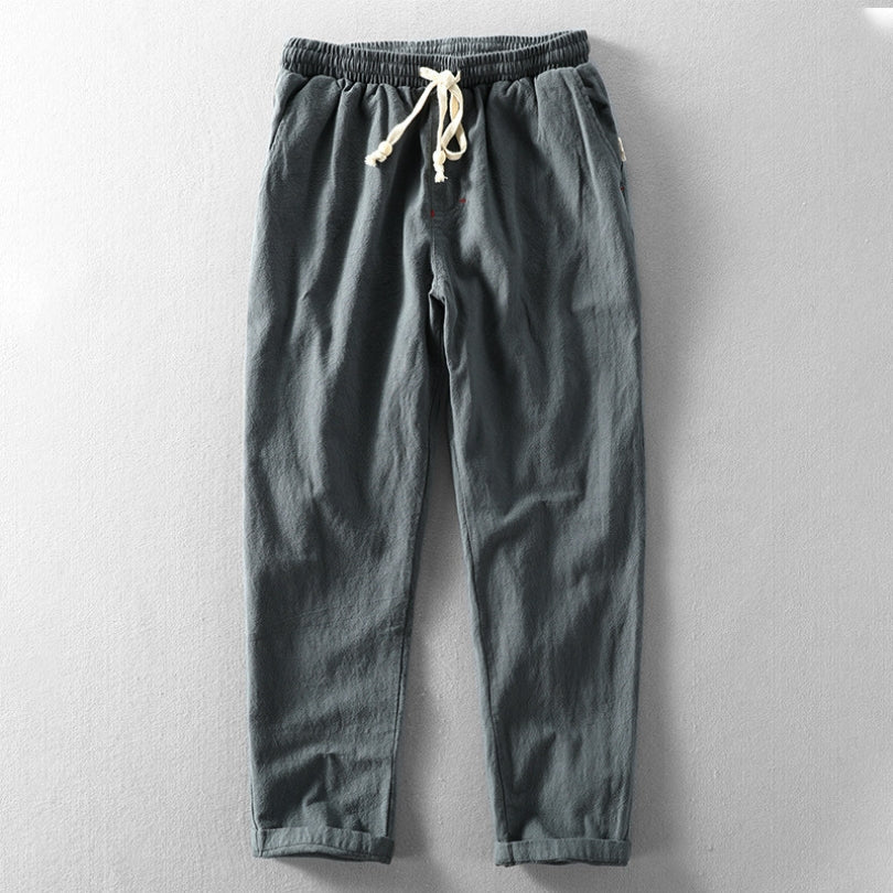 Mannenbroek Japanse Stijl Slim Fit Herenbroek