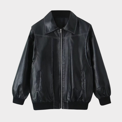 Bomberjack Oversized Met Contrasterende Ritsen en Kap