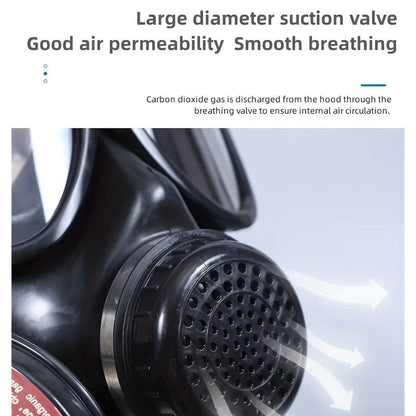 Volgelaatsgasmasker met 40mm Actief Koolfilter voor Optimale Bescherming tegen Chemische Stoffen en Stof