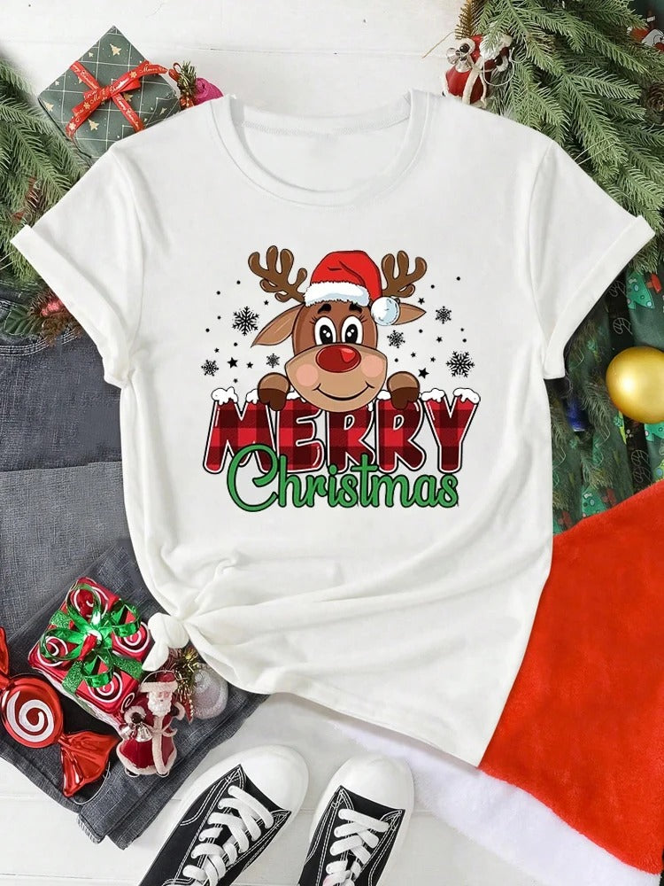 Kersttrui Korte Mouw Vrouwelijk Design