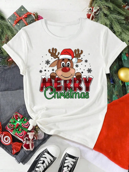 Kersttrui Korte Mouw Vrouwelijk Design