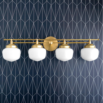 Globe Wandlamp Klassieke Badkamer Schoolhouse Verlichting Mat Opaal Glas voor Spiegel en Wastafel