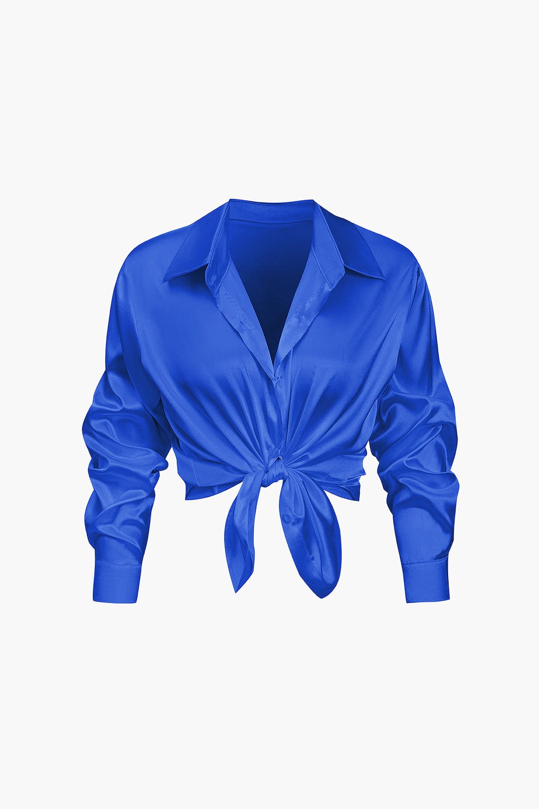 Vrouwelijke Blouse van Satijn Lang Mouw Elegant Model