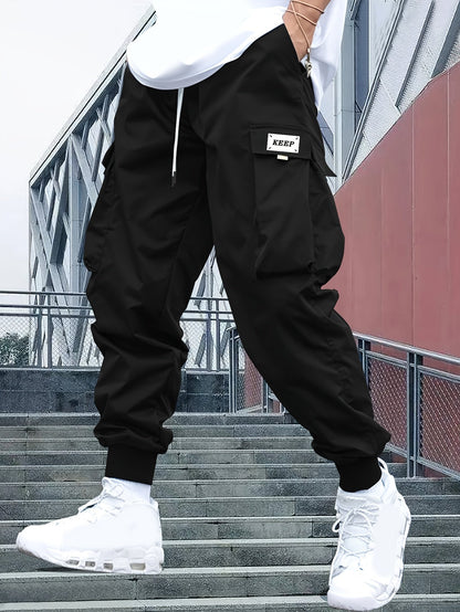 Heren Joggingbroek Cargo Met Veel Zakken en Cuffed Pijpen