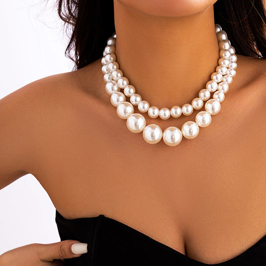 Zilveren Parelhalsketting voor Dames met Grote Luxe Parels - StudioMarella