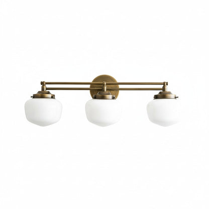 Globe Wandlamp Klassieke Badkamer Schoolhouse Verlichting Mat Opaal Glas voor Spiegel en Wastafel