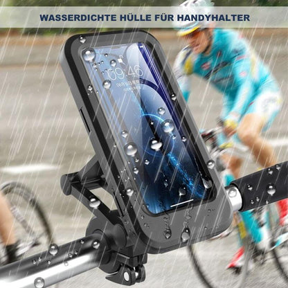 Waterdichte Telefoonhouder voor Fiets met 15W Draadloze Powerbank Zwart