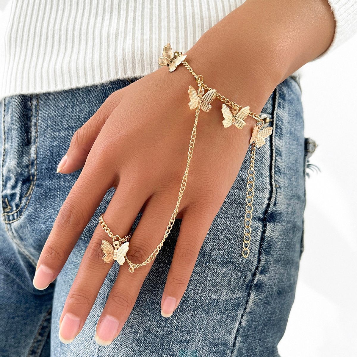 Vlindersieraden Set voor Dames met Ring Armband en Ketting - StudioMarella