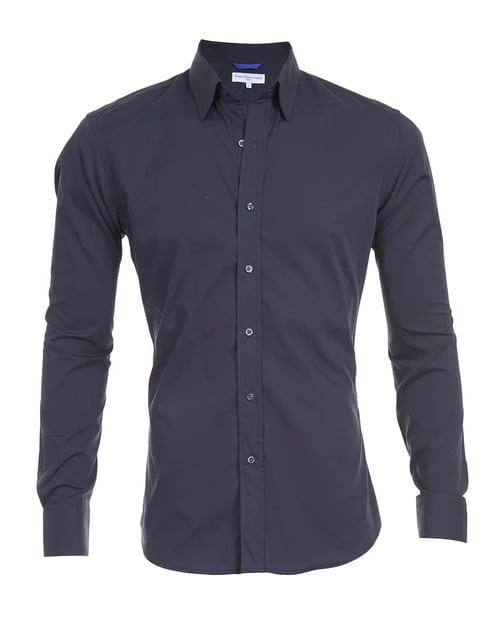 Heren Overhemd Slim Fit Stretch met Ritssluiting
