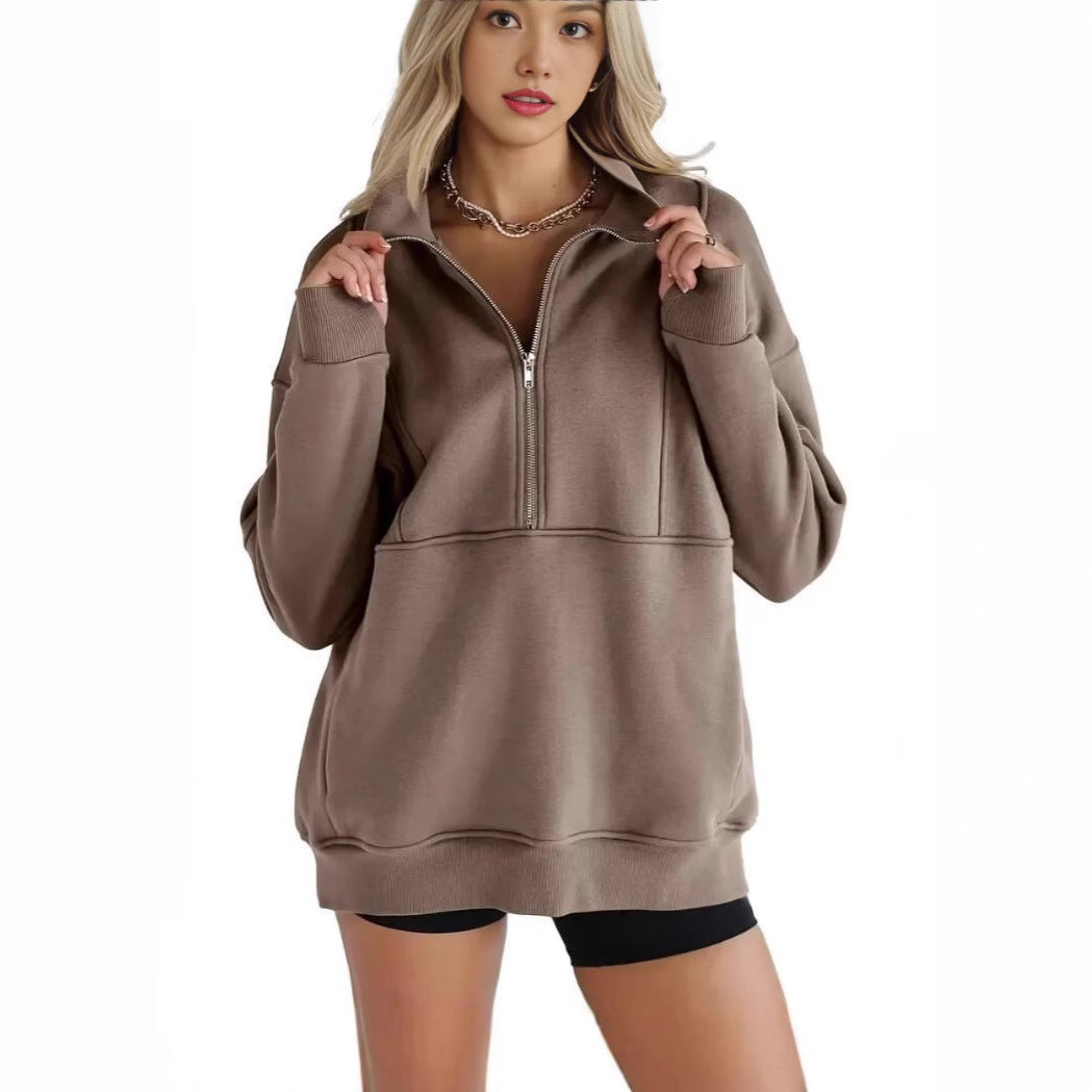 Dames Trui Oversized Warm met Kangoeroezak Comfortabel
