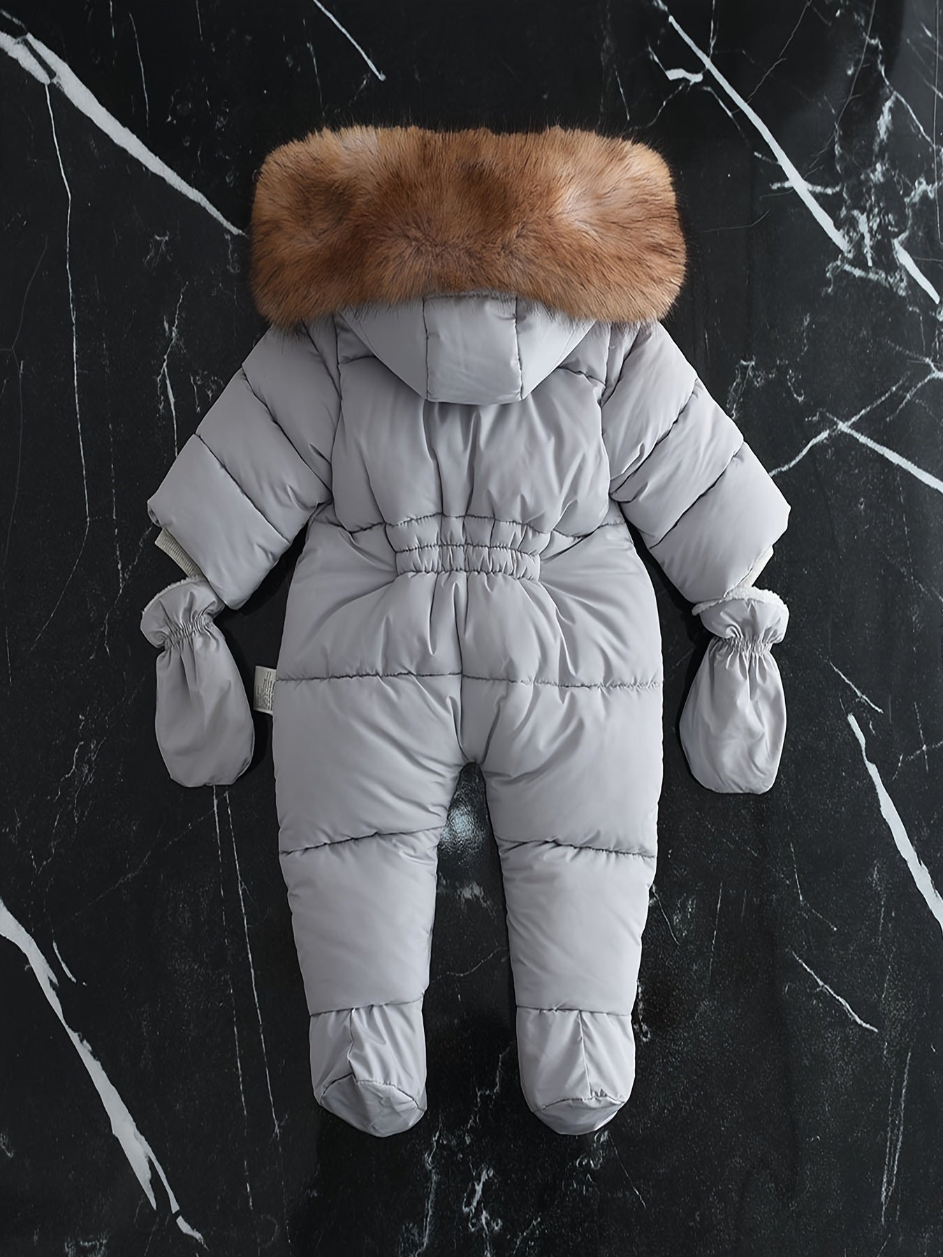 Baby Winterpakje met Capuchon en Kunstbont voor 0-12 Maanden