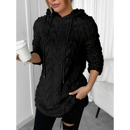 Dames Hoodie Gebreid Met Structuur Trendy Look