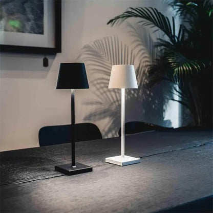 Oplaadbare Tafellamp met Touch-Dimmer IP54 Waterdicht Draadloos LED-Licht Buiten & Binnen 3 Lichtstanden voor Terras Restaurant Balkon
