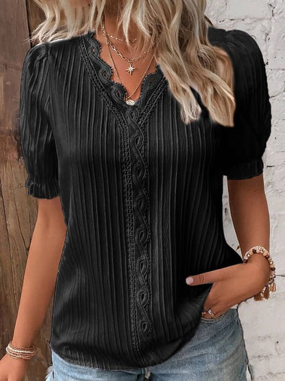 Vrouwelijke Kanten Blouse Elegante Stijl voor Dames