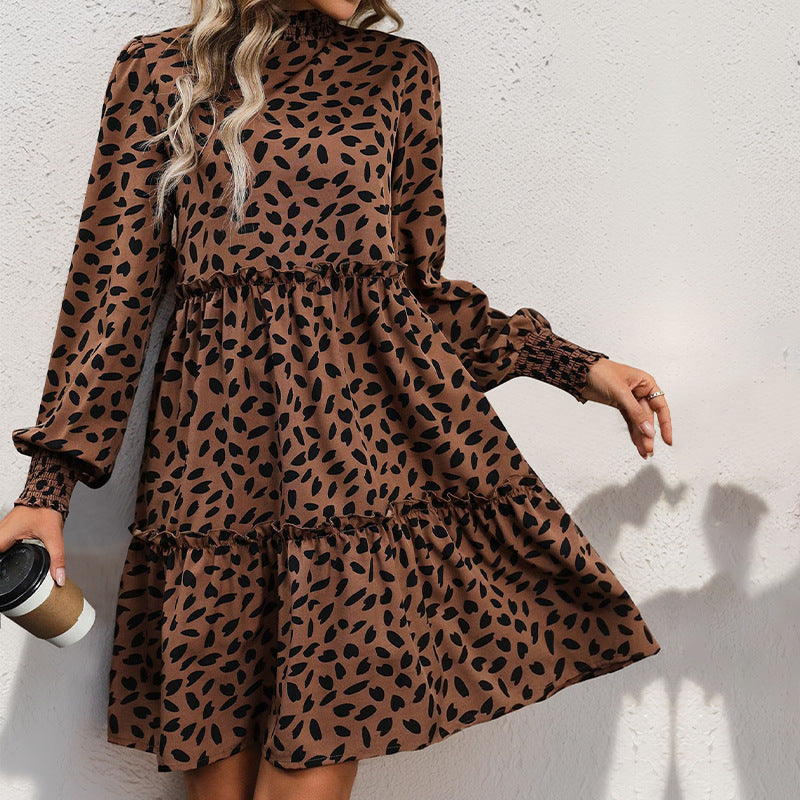 Dames Jurk Babydoll met Bloemenprint en Plooien - StudioMarella