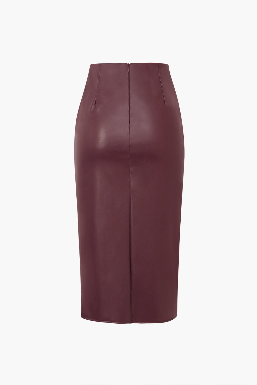 Kunstlederen Rok Asymmetrisch Midilengte Wickel Design