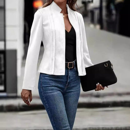 Dames Suède Jas Elegant Tijdloos Perfecte Pasvorm