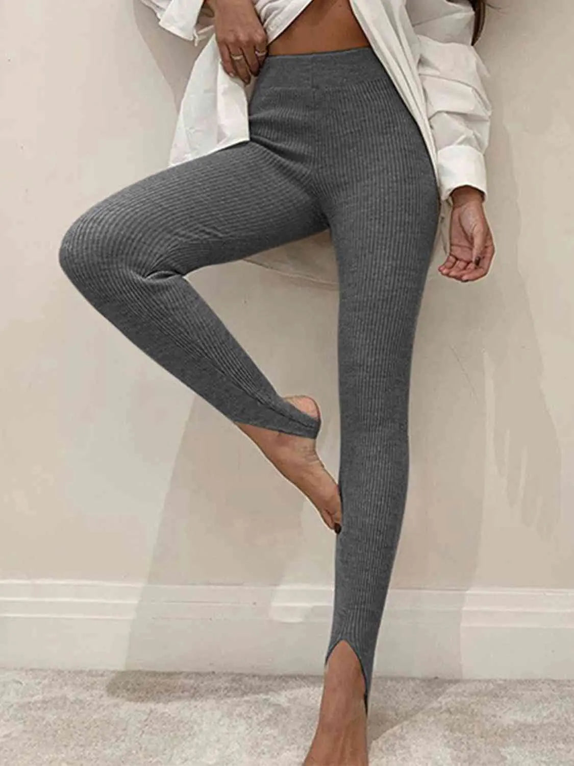 Elegante Hoge Taille Legging voor Vrouw Glad en Comfortabel
