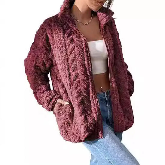 Dames Fleece Vest Kabelbrei Warm en Stijlvol