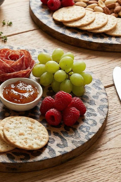 Houten Serveerplank Sapelehout Rond en Vierkant Scandinavisch Design voor Keuken en Tafel