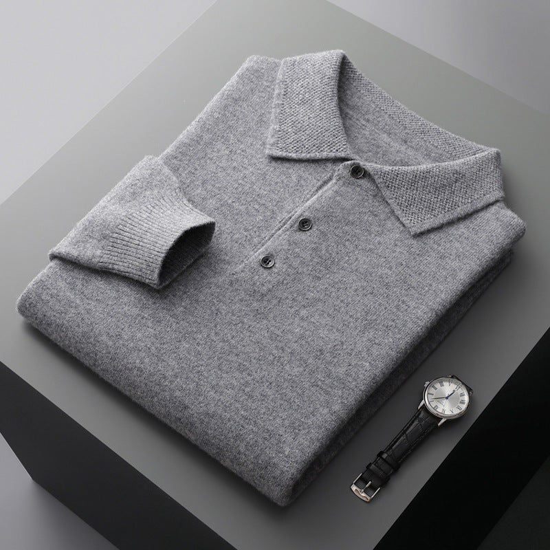 Kasjmier Polo Lange Mouwen Luxe Warme Trui