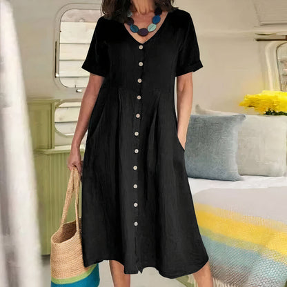 Luchtige Zomerjurk voor Dames – Comfortabele Losse Jurk