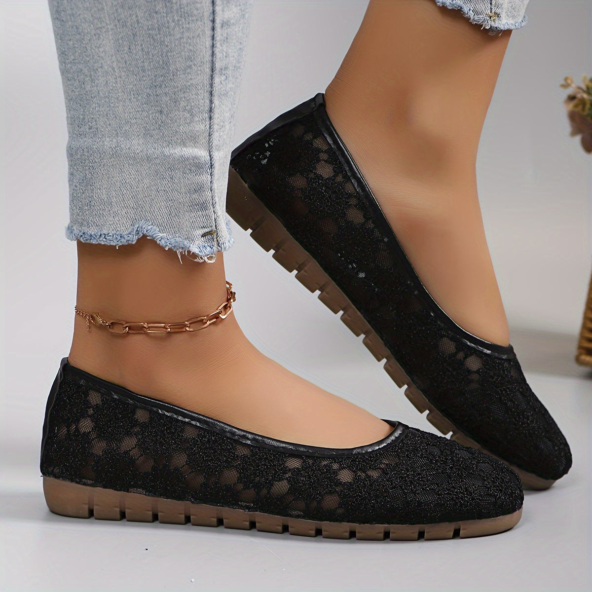 Balletschoenen Bloemenpatroon Roze Dameschoenen