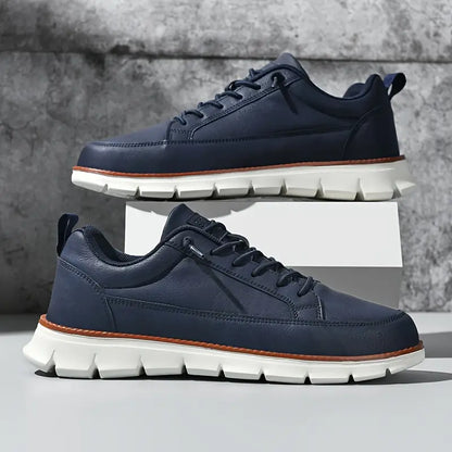 Lorenzo Sneakers van Leer Elegante Stijl