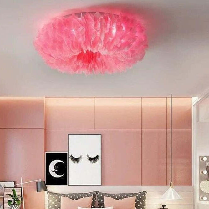 Plafondlamp Veren Zwanenveren Metaal Warm Wit LED Woonkamer Slaapkamer Luxe Sfeerverlichting