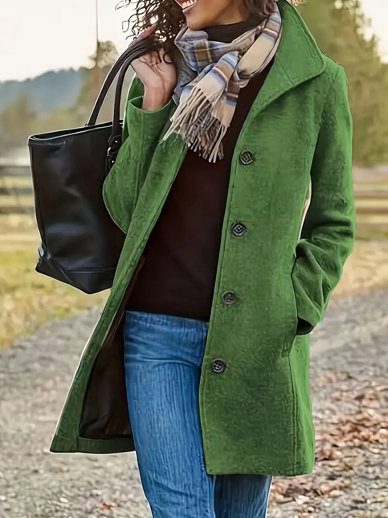 Dames Jas met Knopen Stijlvol en Elegante Look - StudioMarella