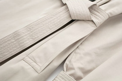 Dames Trenchcoat Lange Voorjaarsjas met Ceintuur Trendy Look