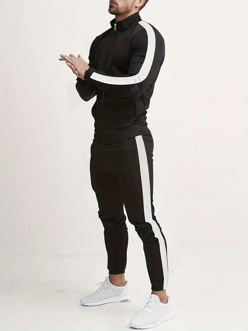 Heren Sportoutfit 2-Delig Trainingspak Comfortabel