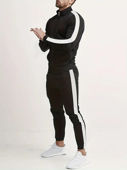 Heren Sportoutfit 2-Delig Trainingspak Comfortabel