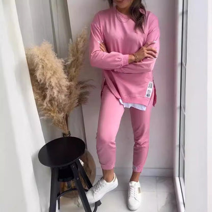 Dames Pak Tweedelig Casual Met Split Detail Modieus