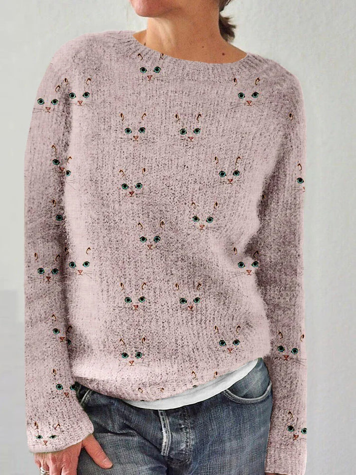 Kattentrui met Kattenprint voor Dames Stijlvol en Zacht