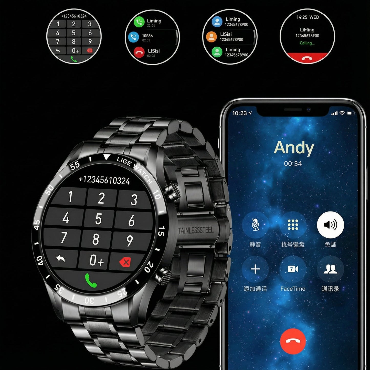 Smartwatch met Touchscreen & Notificaties – Veelzijdig Draagcomfort Dagelijks Gebruik