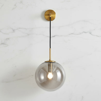 Glazen Wandlamp met Metalen Armatuur – Moderne Wandverlichting voor Hal, Slaapkamer en Woonkamer