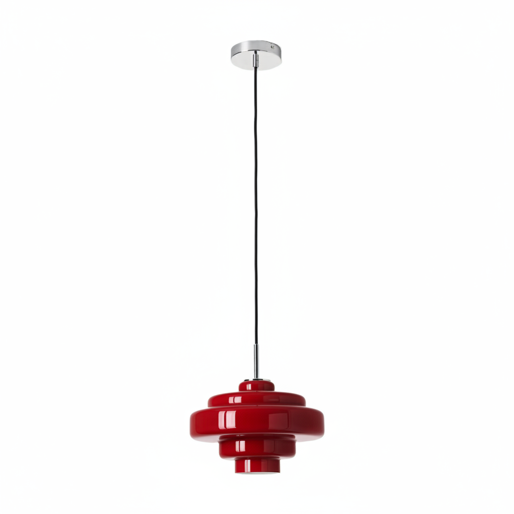Gekleurde Glazen Hanglamp met Verstelbare Ophanging – Moderne Lichtpunt voor Eetkamer Keuken Woonkamer