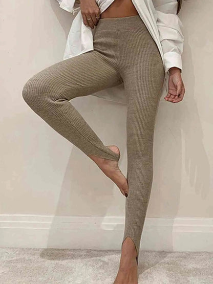 Elegante Hoge Taille Legging voor Vrouw Glad en Comfortabel