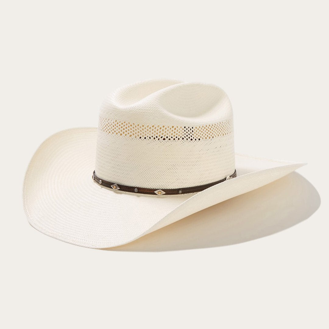 Cowboyhoed van Stro met Lederen Band en Metallic Accenten – Verstelbaar 58-60 cm
