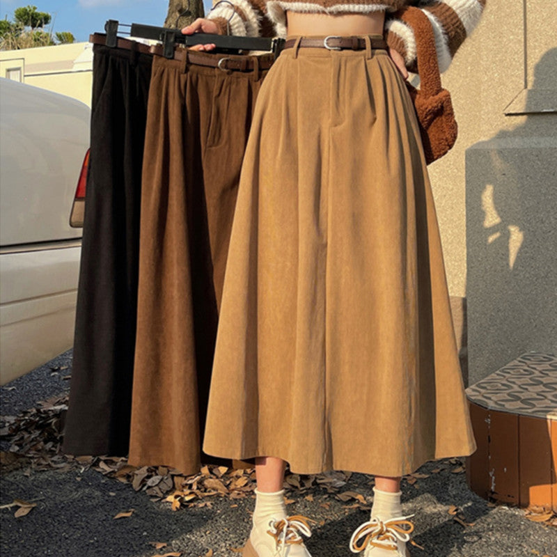 Dames Rok Midi Hoge Taille Zwart A-lijn Stijl
