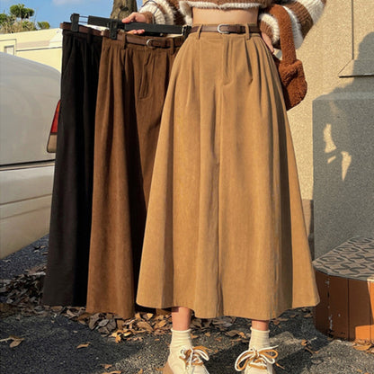 Dames Rok Midi Hoge Taille Zwart A-lijn Stijl