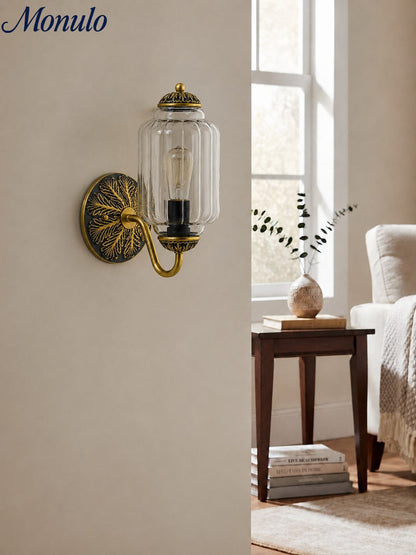 Melkglazen Wandlamp Eloise voor Hal en Slaapkamer | Vintage Wandverlichting met Melkwit Glas