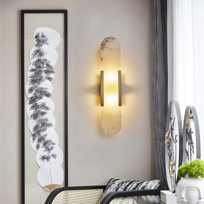 Marmeren wandlamp voor slaapkamer en woonkamer met zachte sfeerverlichting
