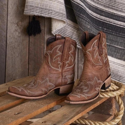 Leren Cowboy Laarzen Western Stijl Geborduurd