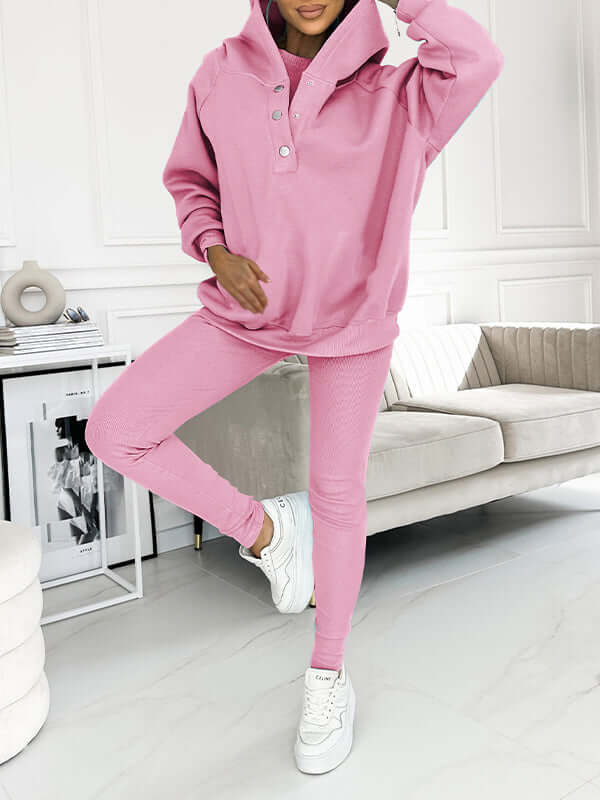 Dames Hoodie Set Fleece - Zachte Joggingbroek en Trui met Capuchon